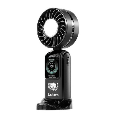 Mini Handheld Fan Freezy Personal Fan Refrigeration Fan W/ 1-100 Stepless Adjusting & Battery Status