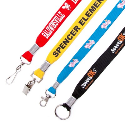 3/8" Pricebuster Flat Polyester Lanyard