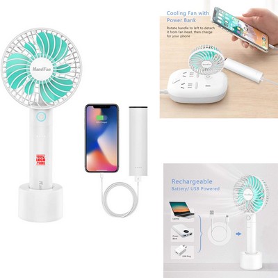 Foldable Mini USB Hand Fan w/Stand